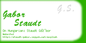 gabor staudt business card